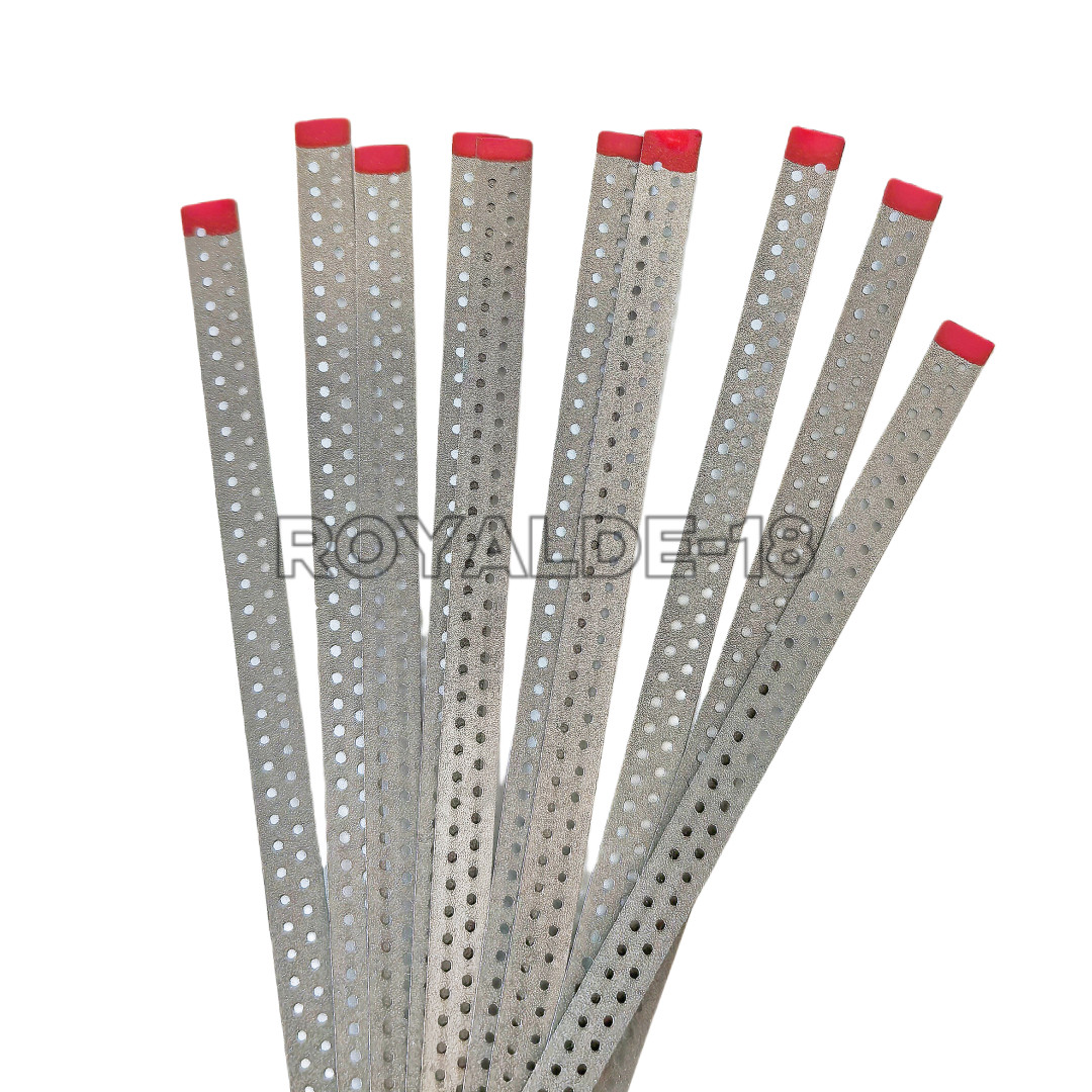 Dental Double Side Saw Diamond IPR Polishing Strips Orthodontic Metal Sand Hole