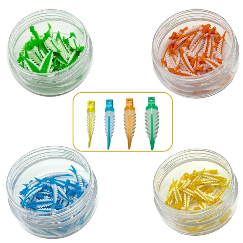 100 x Disposable Plastic Wave Shape Dental Tooth Gap Composite Interdental Wedge