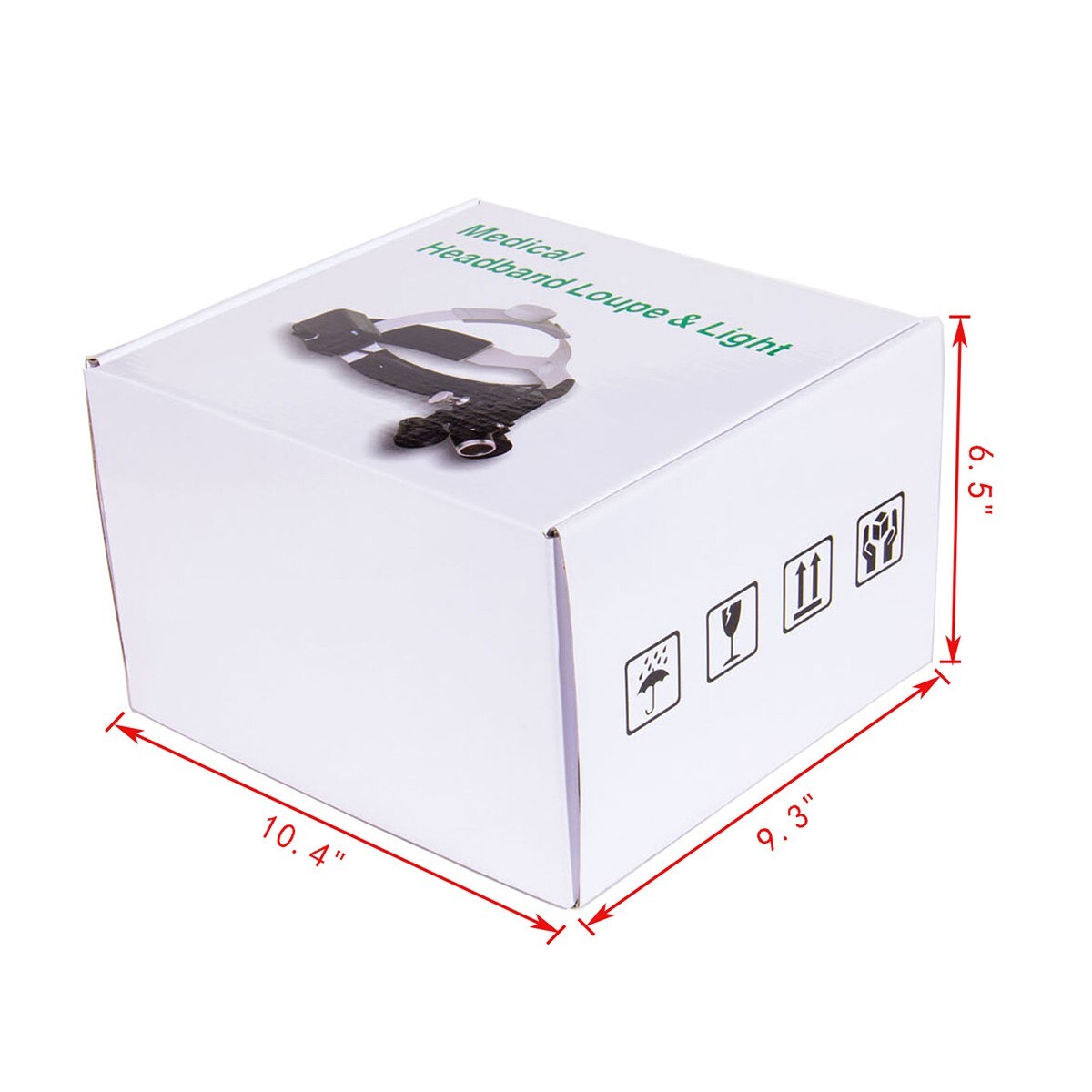 3.5X Dental Surgical Headband Medical LED Light Binocular Loupes Ajustable