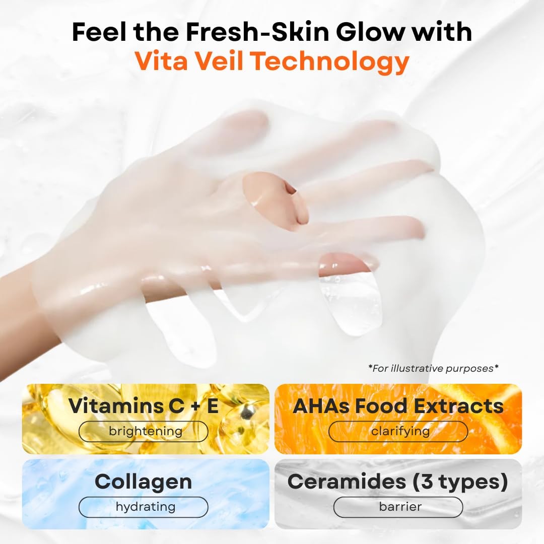 PERFECT ONE FOCUS VC Charge Smooth Mask – Vitamin-Infused 1 Count (Pack of 7)