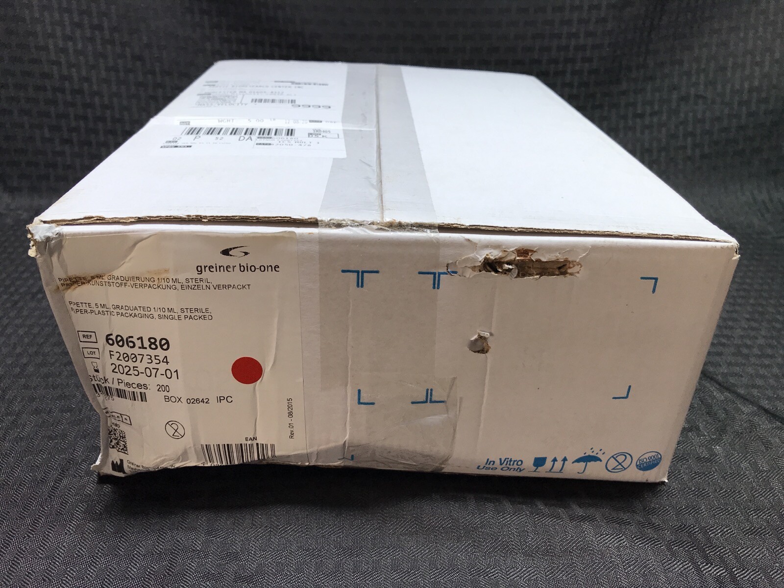 GREINER 5mL in 1/10 Cellstar PS Graduated TD Serological Pipette Sterile Plug