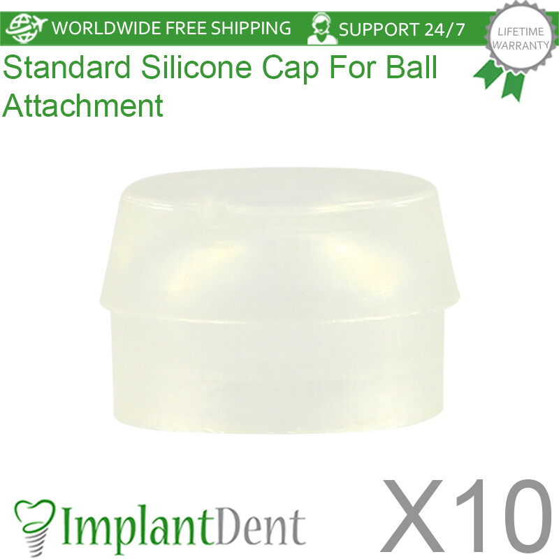 X10 Standard Silicone Cap Insert For Ball Prosthetic Housing Dental