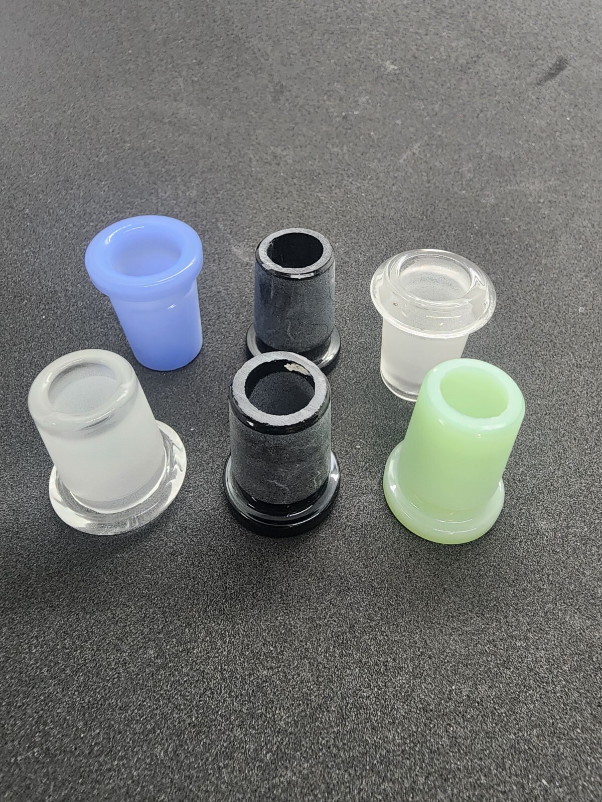6 Pack 18mm Male to 14mm Female Color Glass Adapters Reducer