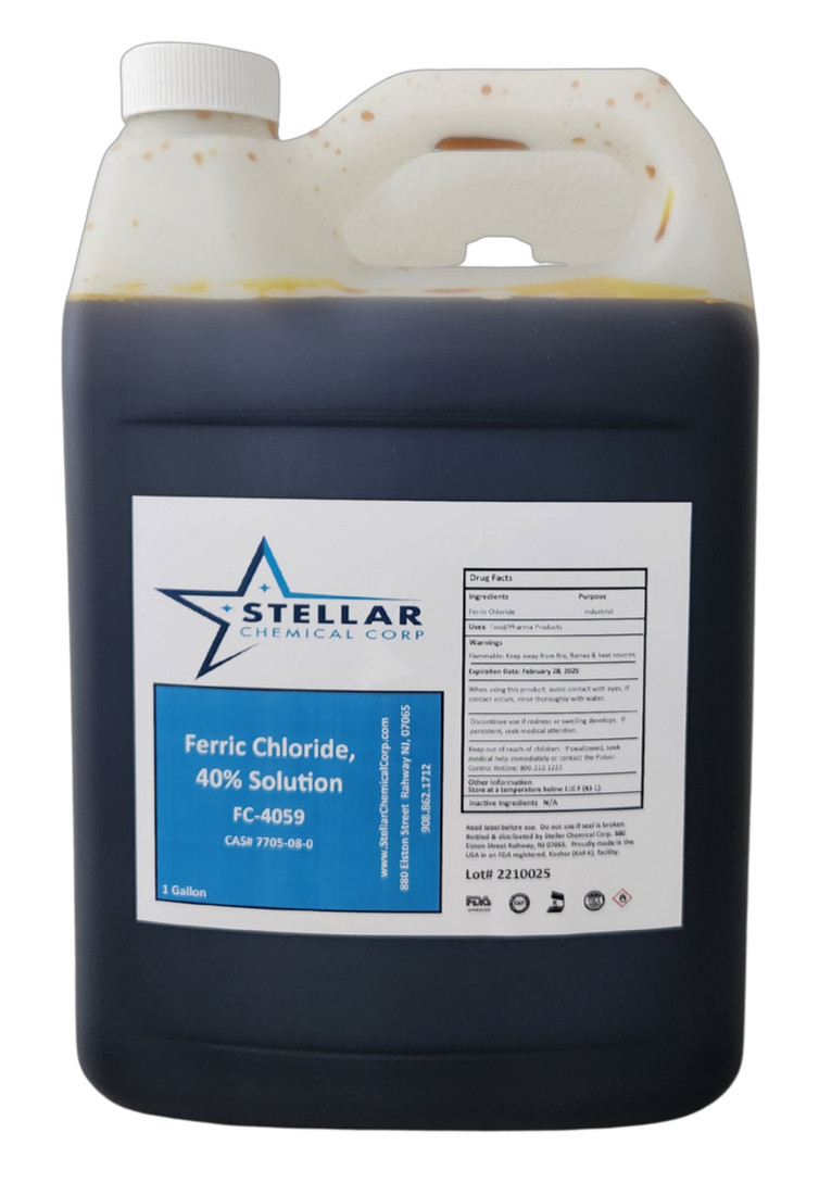 Ferric Chloride 40% Solution ~~ Stellar Chemical ~~ 4 Gallons (Etching)