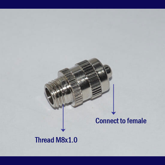 Thread M8 M8x1.0 M8x1.25 Luer Lock Fitting Male Female Adapter Connector Metal