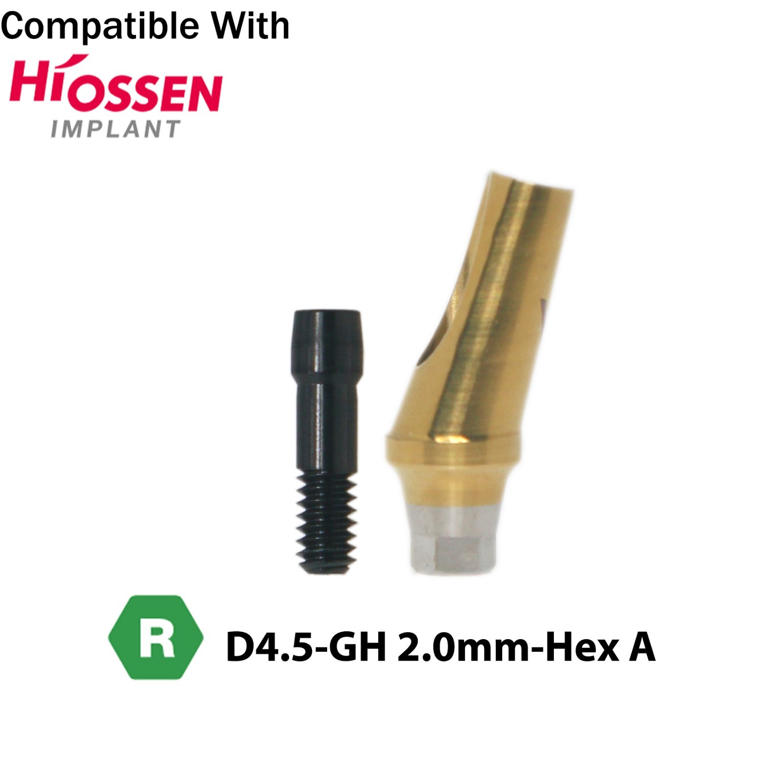 Regular Anatomic 17° Angled Abutment Fits Hiossen Osstem TS Ø4.5/5.0mm Platform