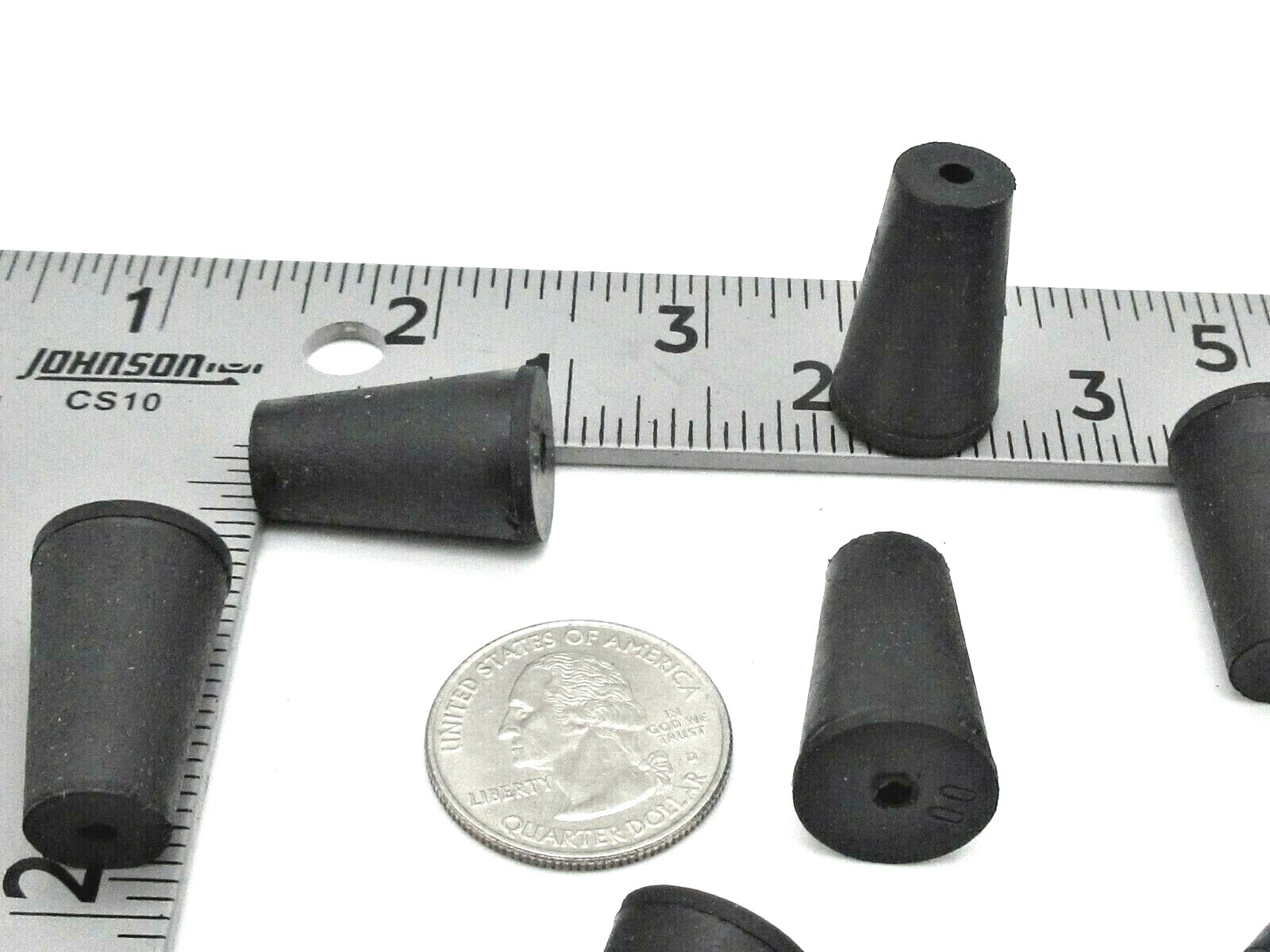 #0 Solid Rubber Stoppers Laboratory Stoppers 1 Hole Fits 1/2″ to 21/32″ ID