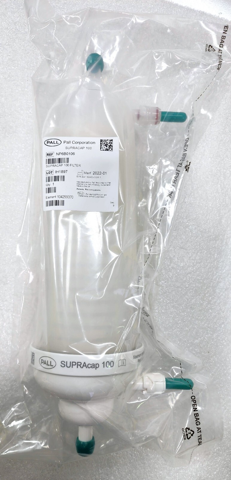 Cytiva NP6B0106 Supracap 100 depth filter capsule, in-line style, 10 in
