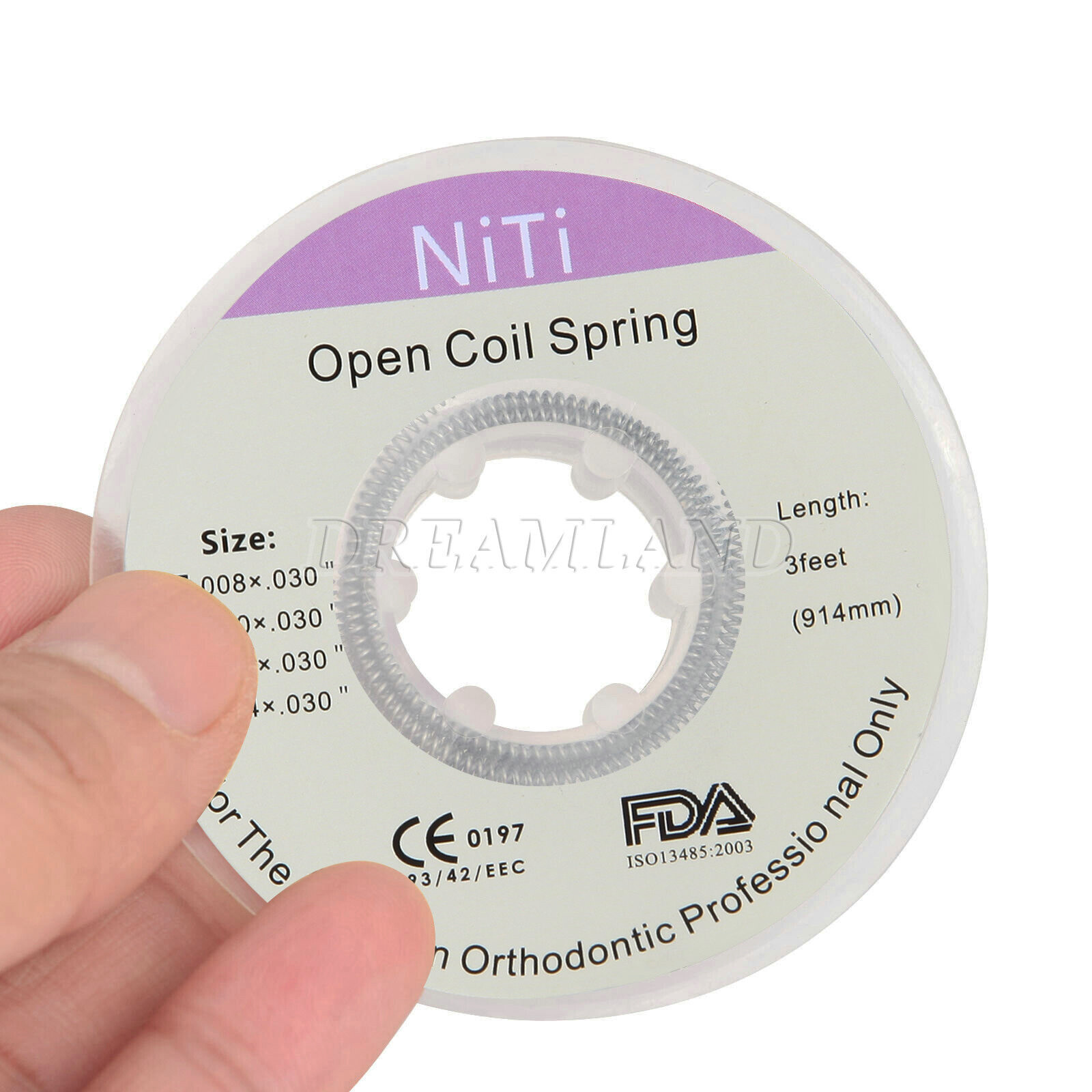 1 Roll Dental Orthodontic Niti Open Coil Spring Spool Dia.012 *030 ” inch 914mm