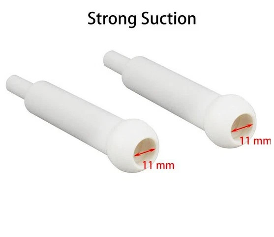 5pcs Dental Strong Suction Tube White Plastic Handle Saliva Ejector Adaptor