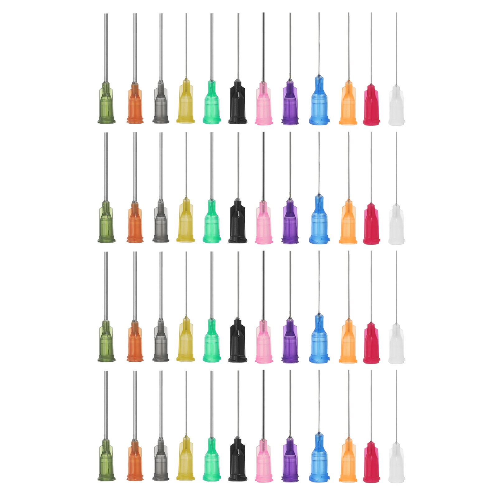48Pcs 2-inches 12 Different Gauge Blunt Tip Dispensing Needles with Lure Lock