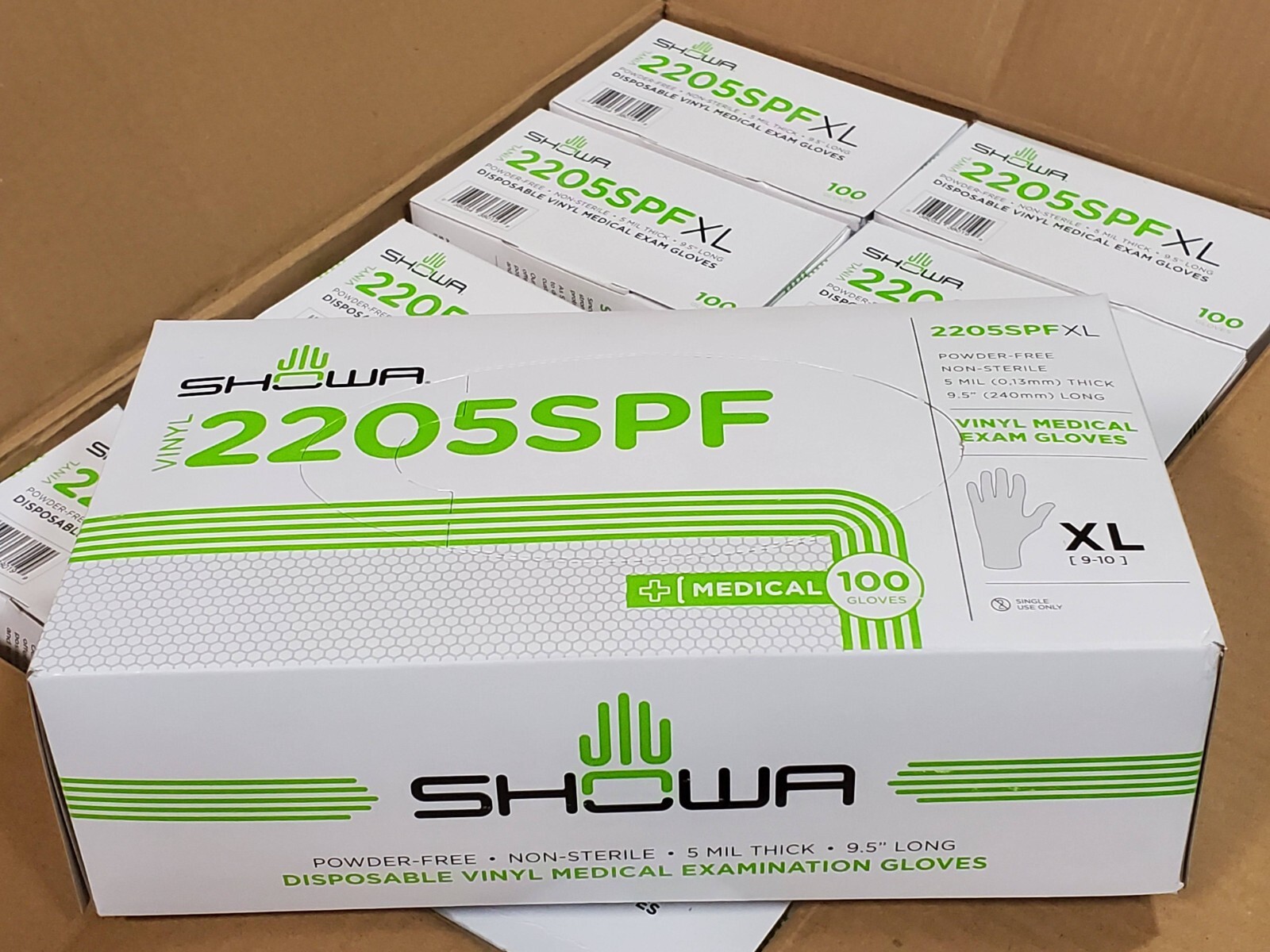 1000 Gloves! SHOWA Vinyl Disposable Medical Exam Gloves 5MIL Powder & Latex-Free