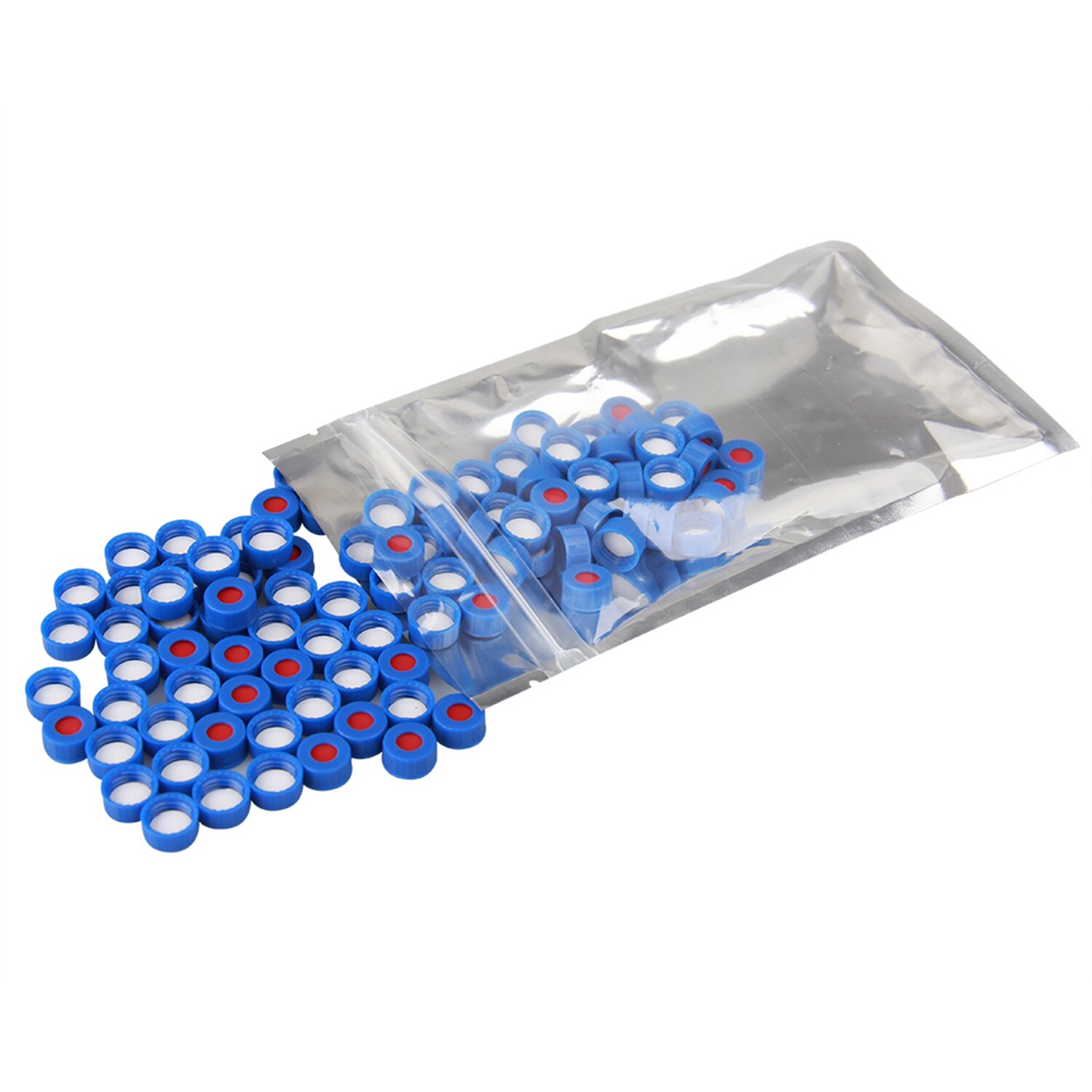 Simpure 100pcs 2ml 9-425 Vials+Caps Clear/Amber Glass Bottle Large Writting Area