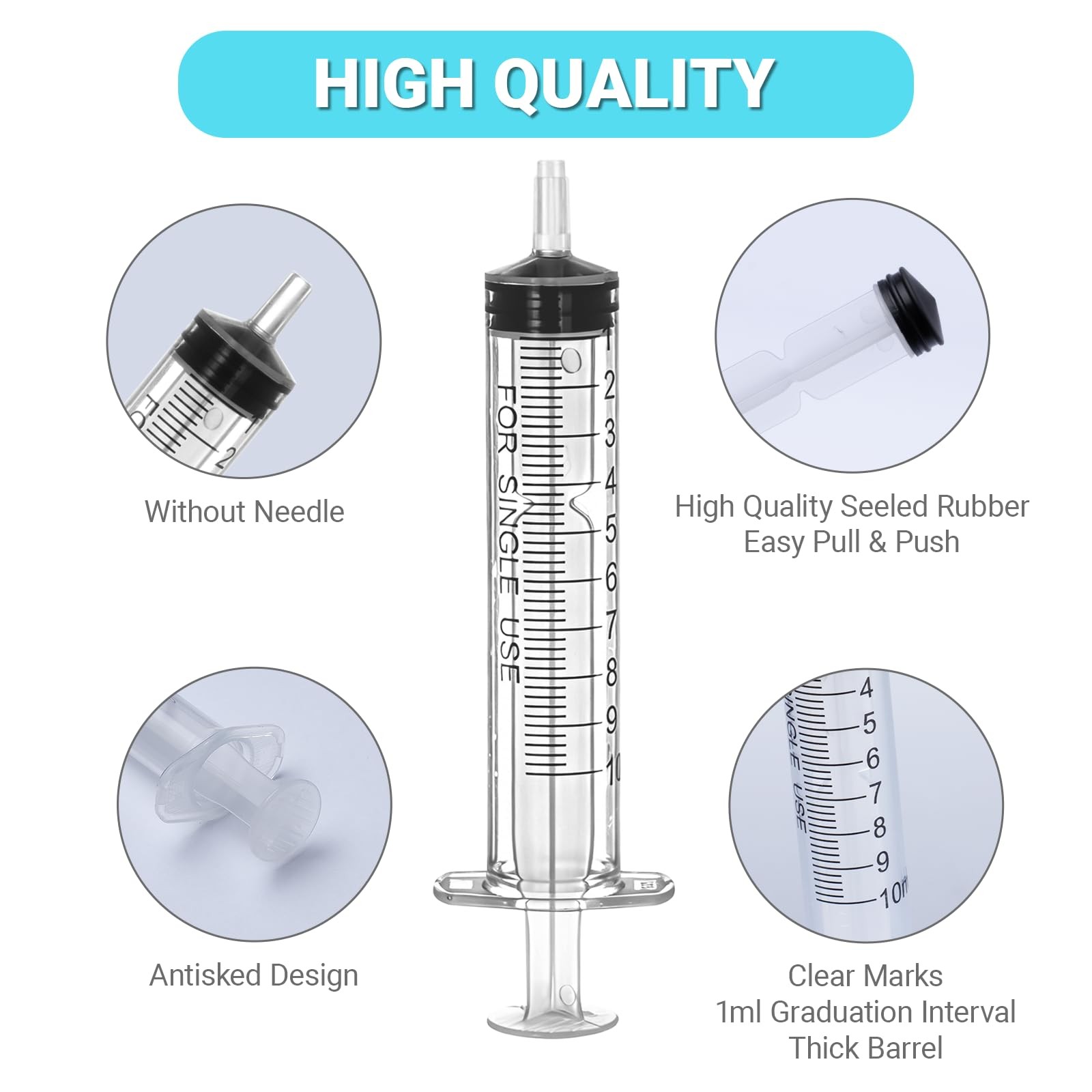 100 Pack 10 ml syringe, Versatile 10ml oral syringes, Perfect syringe for jel…