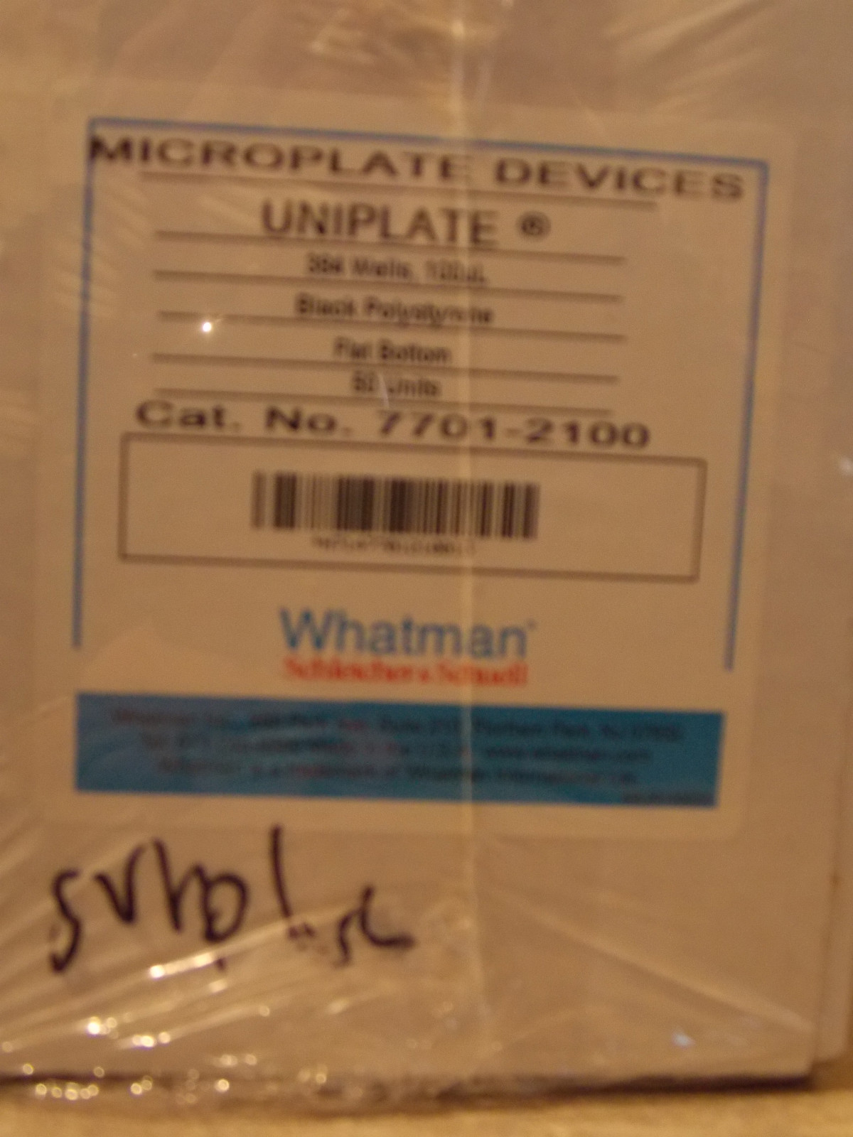 WHATMAN MICROPLATE DEVICES 7701-2100 UNIPLATE 384 WELLS 100UL BLACK FLAT BOTTOM