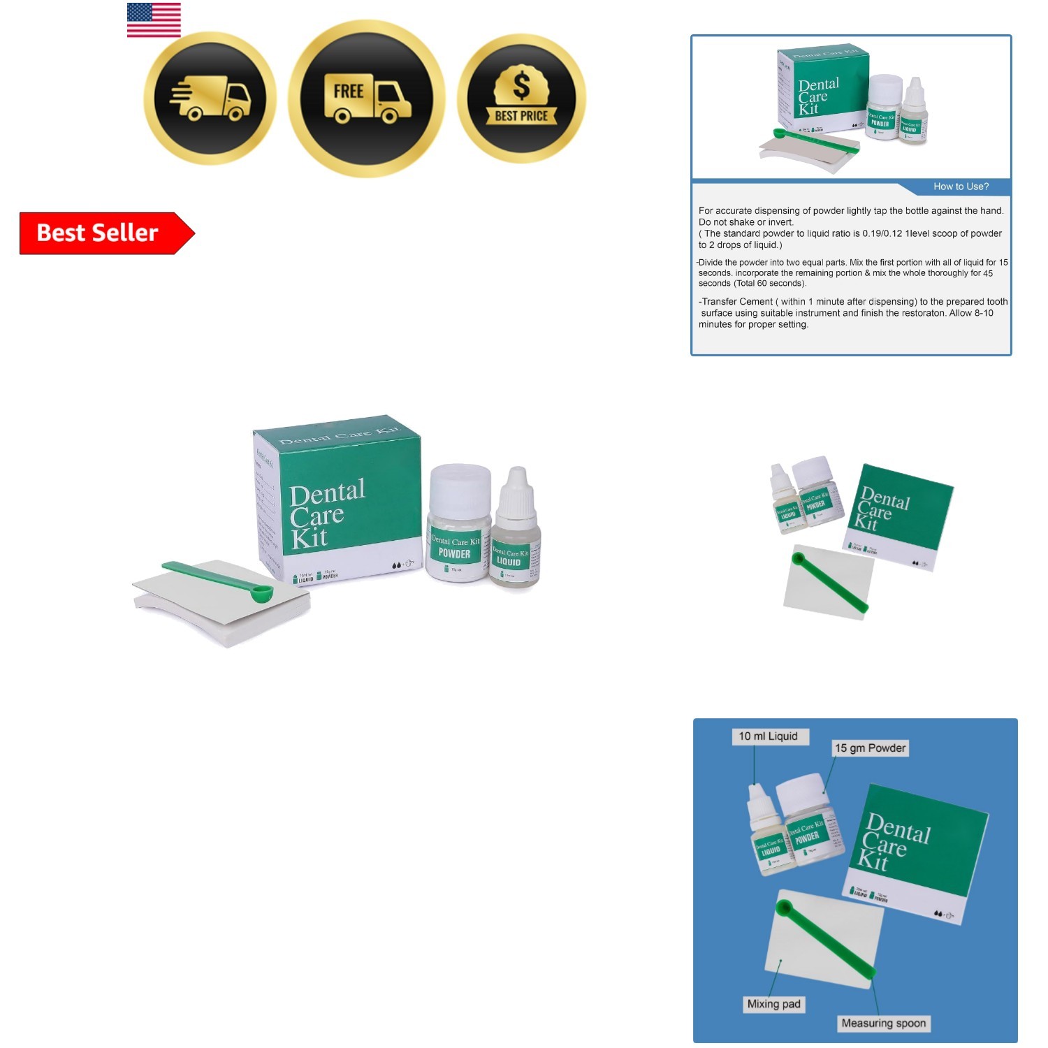 Zinc Oxide-Eugenol Dental Cement t for Crowns & Bridges Filling