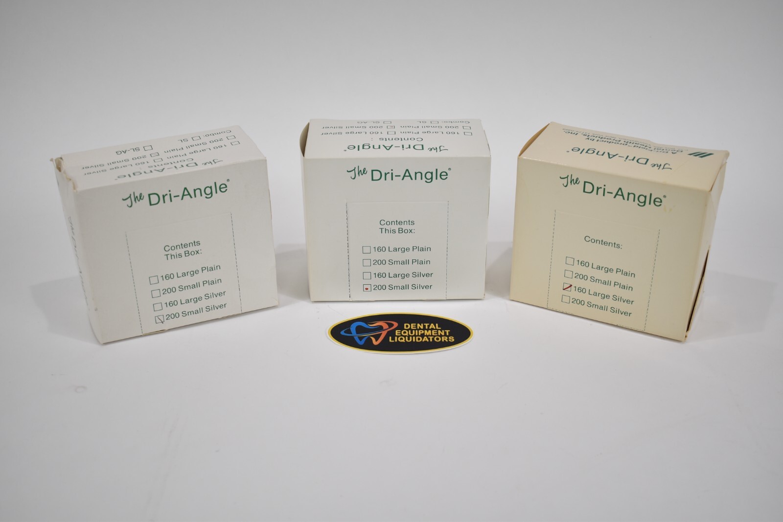 Dri-Angle Cotton Roll Alternative, Silver Coated Dental Procedure Supply 3 BOXES