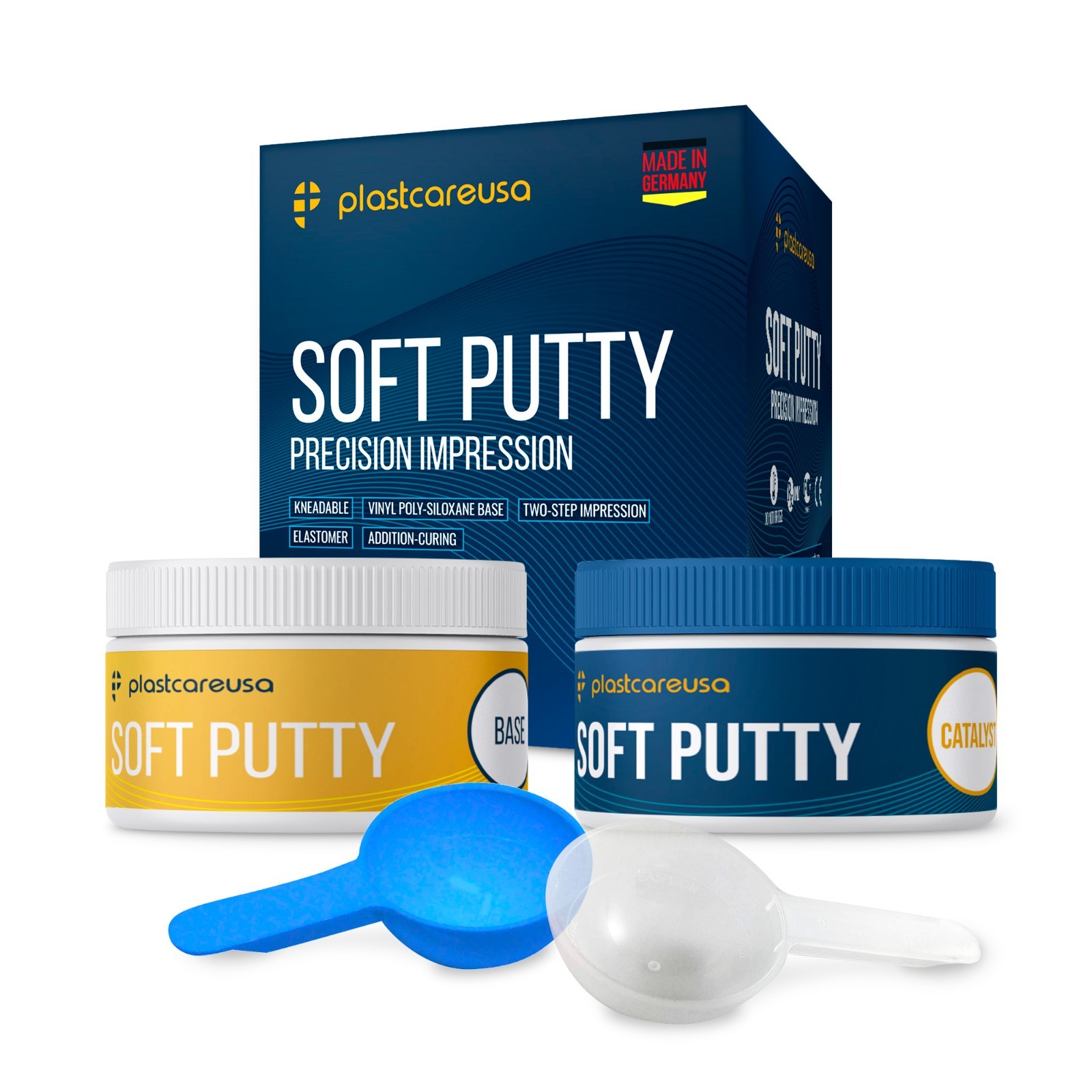 8 x Dental Soft Putty Regular Set Impression Material (290 ml Base + Catalyst)