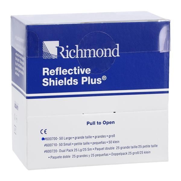Reflective Shields large cotton roll substitute with reflective backing, box