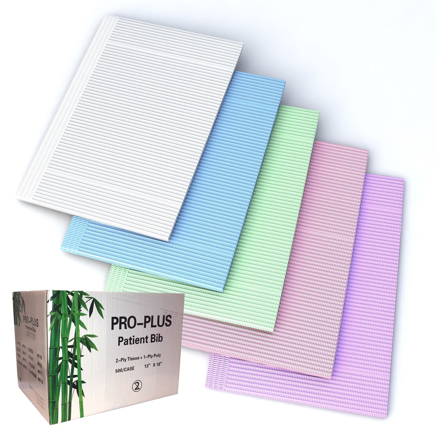 500 13″x18″ Dental Disposable Blue Bibs for Tattoo, Nail, Paper towel