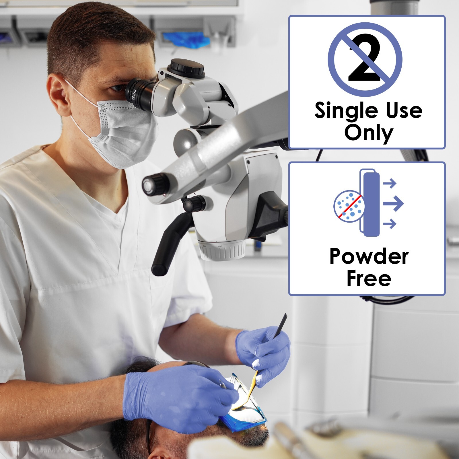 Innovative Haus Medical Grade Indigo Nitrile Exam Gloves – 100% Latex Free