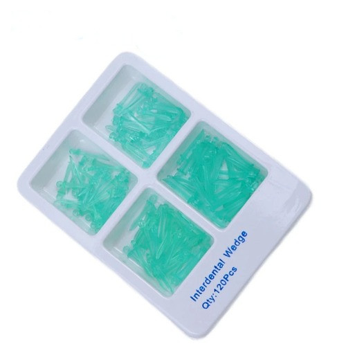 120 Pcs Dental Matrices Large/Middle/Small/X-Small Plastic Interdental Wedges