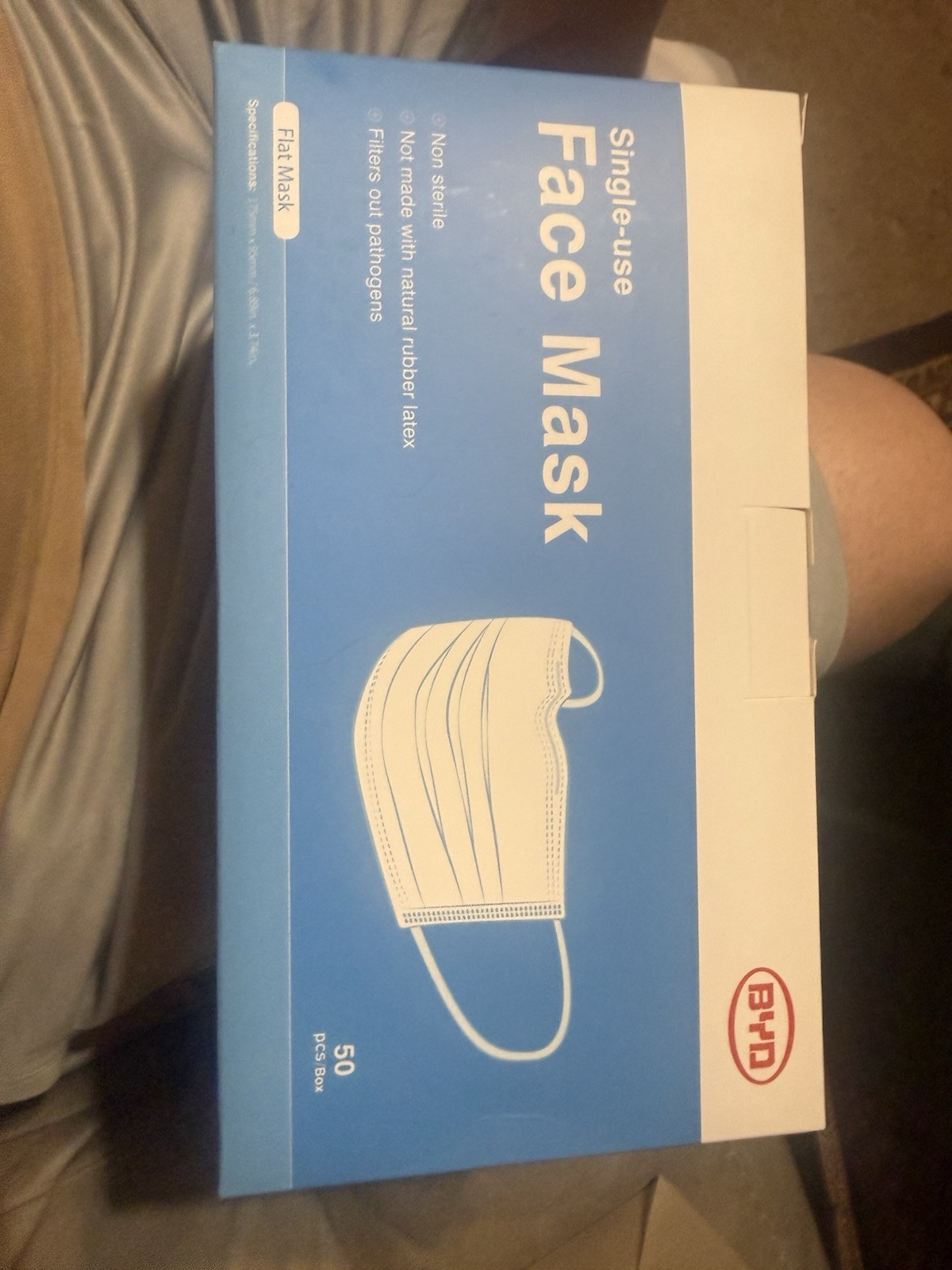 BYD CARE 3 Ply Disposable Face Mask 4 Boxes Total Of 200 Masks