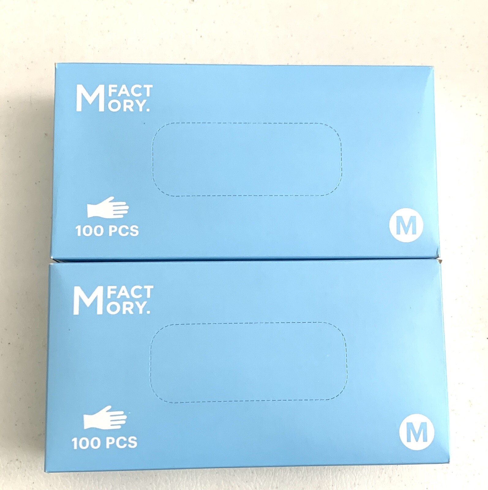 (2) Disposable Gloves Medium 100 Per Box Vinyl Ambidextrous Powder Free NEW