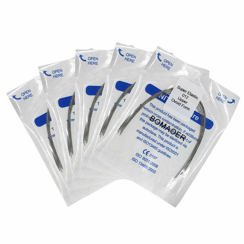 50×Dental Orthodontic Super Nickel Titanium Elastic Arch Wire Round 012 upper