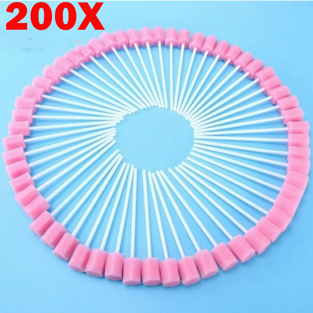 Brand New 200/400x Disposable Oral Care Cleaning Sponge Sticks Tooth Mouth Swabs