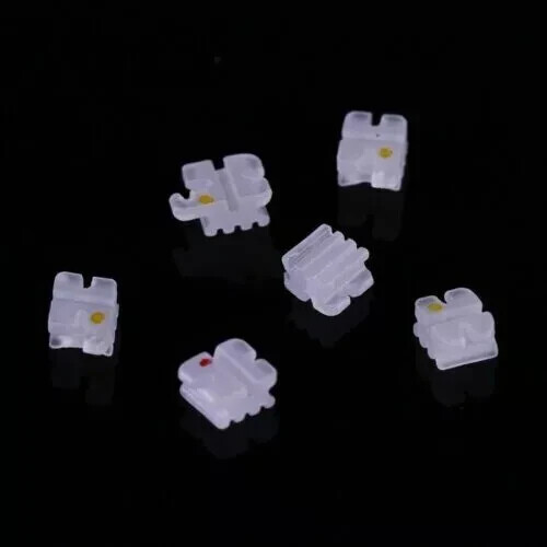 5Sets Dental Orthodontic Ceramic Brackets Braces Roth/MBT Slot 0.022 Hooks 3-4-5