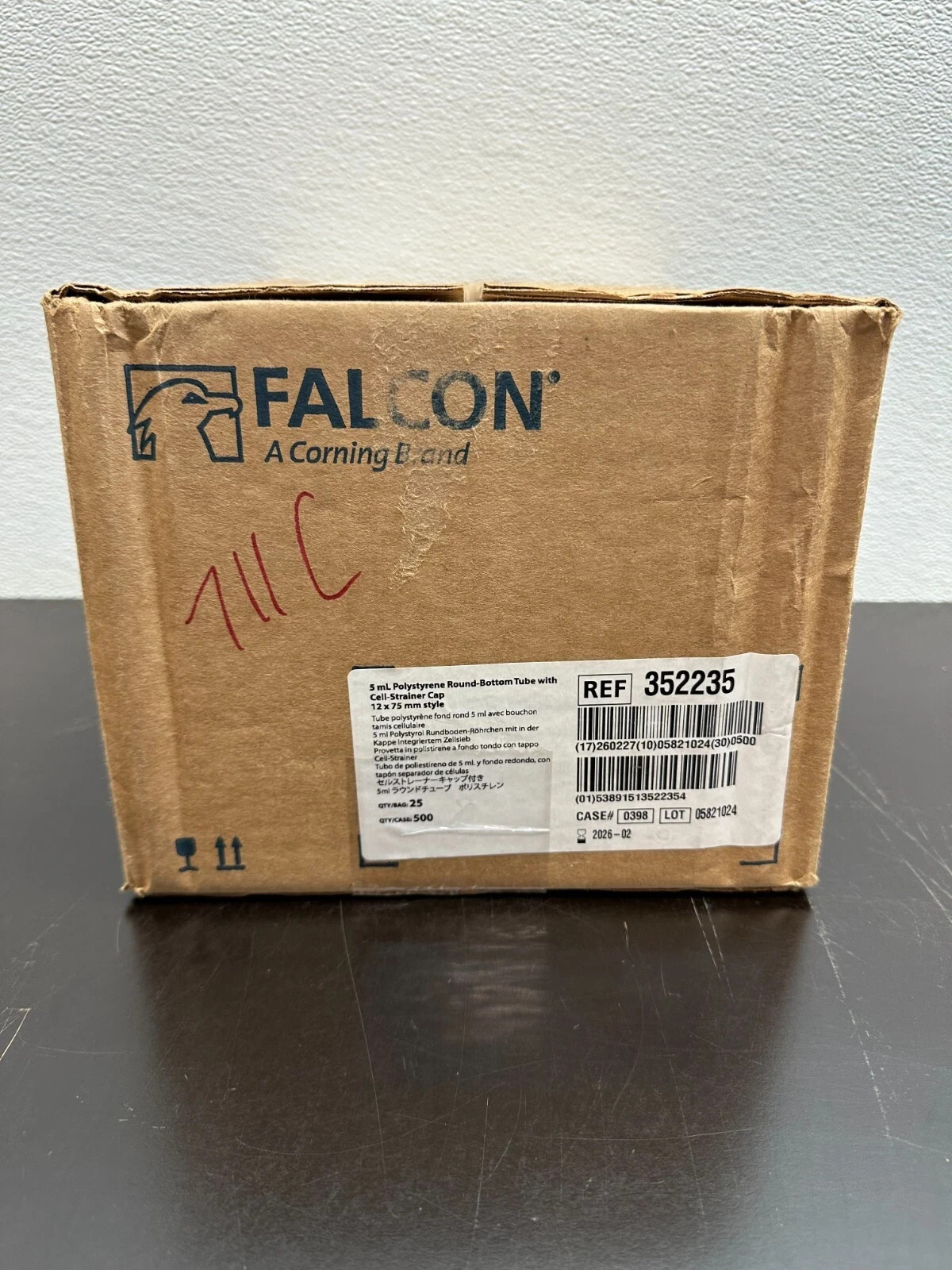 Corning Falcon REF 352235 Round Bottom Test Tube Cell Strainer Snap Cap 5mL