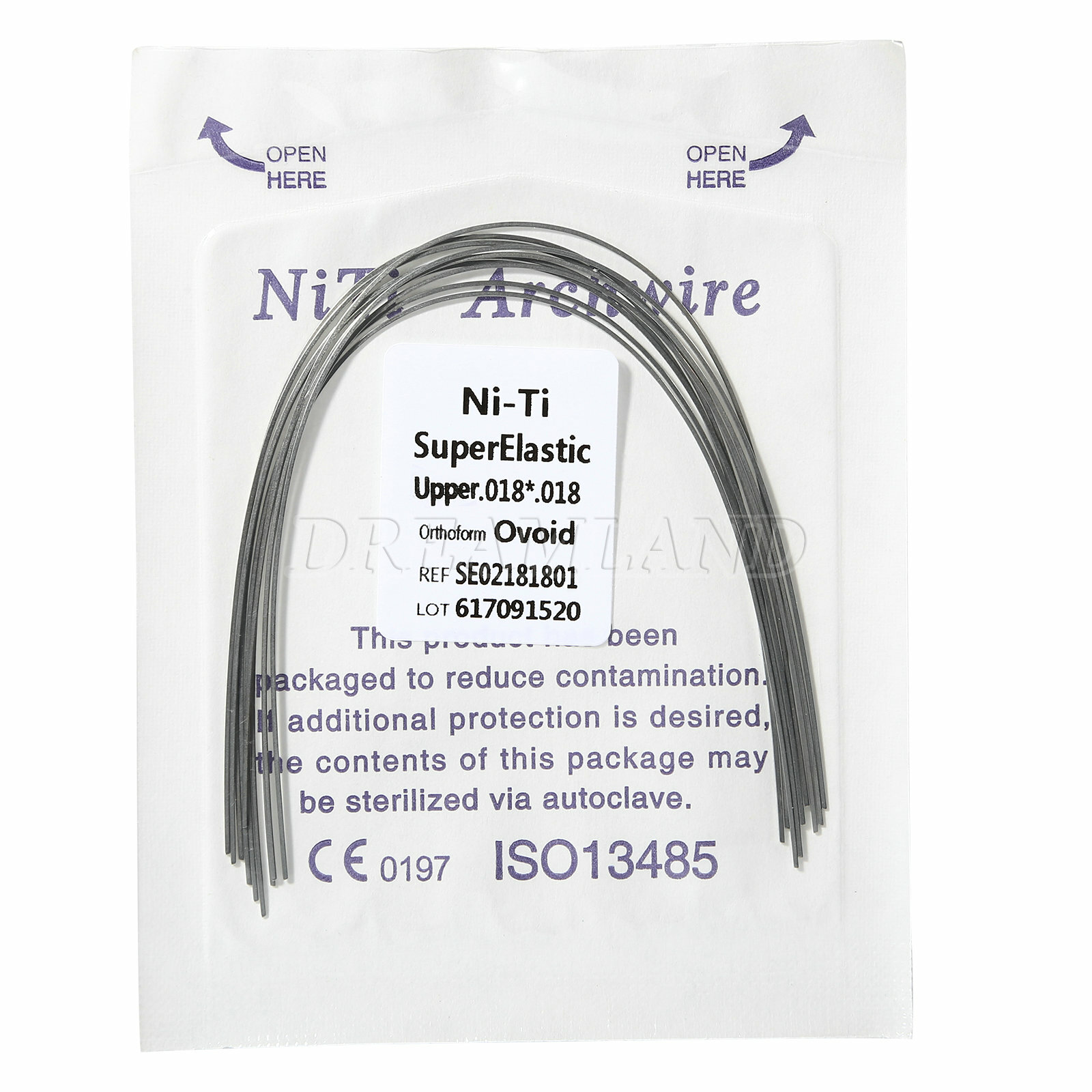 Alambre de Arco Dental de Ortodoncia Super Elástico Niti Rectangular U & L