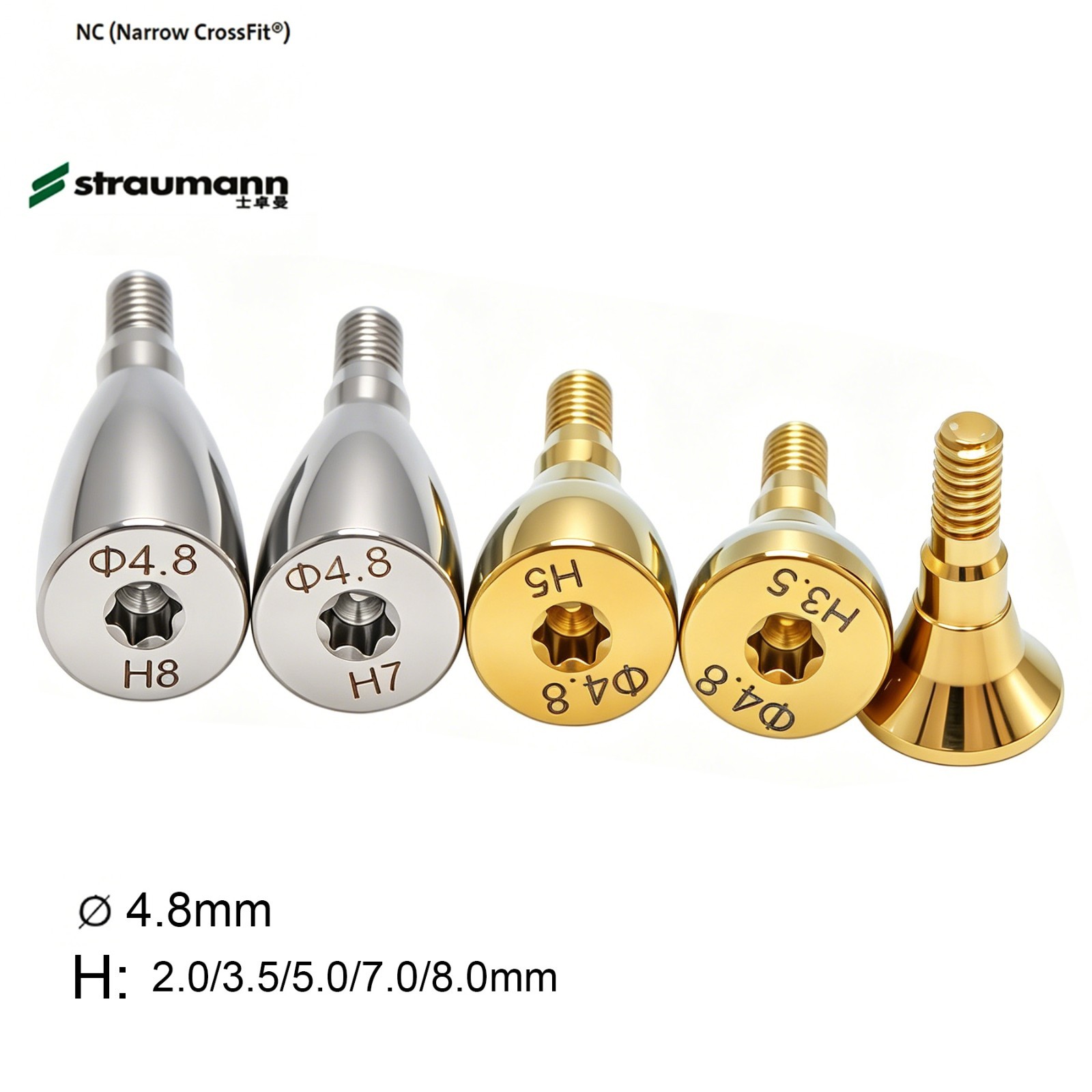5Pcs US Dental Healing Abutment Closure Screw Fit Straumann ITI NC RC B0ne Level