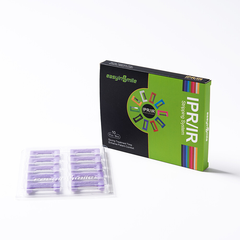 Dental Interproximal Enamel Reduction Orthodontic IPR Strips system Handle 10pcs