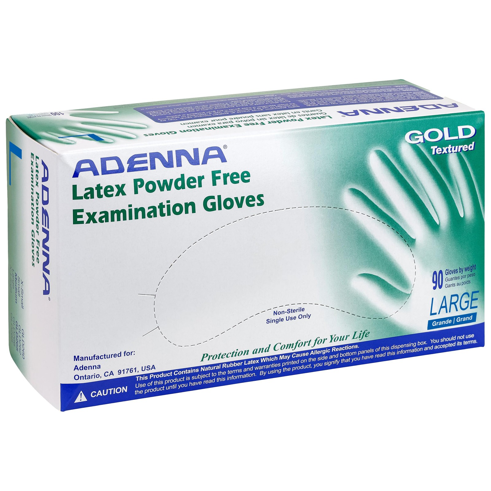 100 Pack White Latex Exam Gloves Powder Free 6 Mil Flexible And Tacky Grip