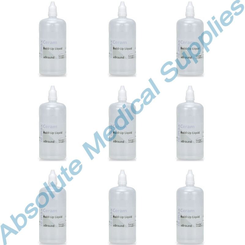 *9-Piece* Ivoclar Vivadent IPS e.max Ceram Build-Up Liquid Allround 250mL 605521