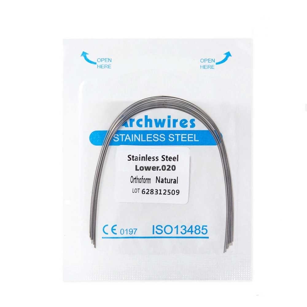 Dental Orthodontic Arch wire Stainless Steel S.S Round Natural Form 10pcs/pack