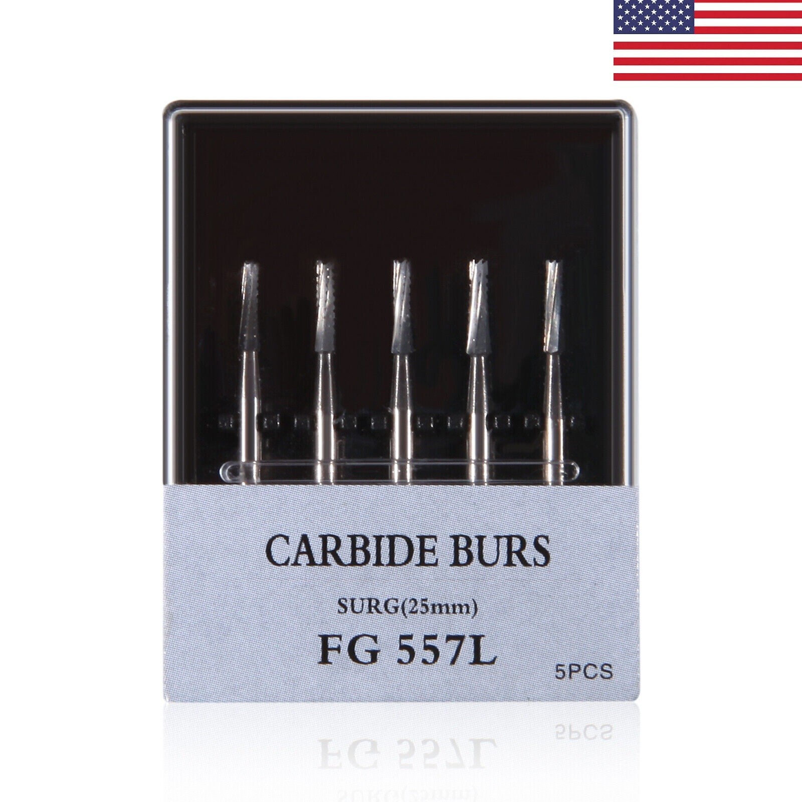 Dental FG 557L 25mm Carbide Burs FG557L Bur #557L Friction Grip USA