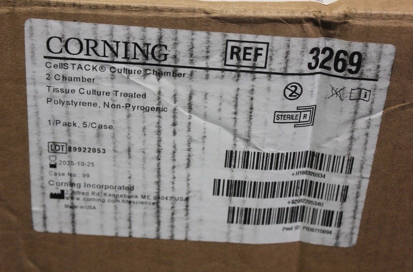 CORNING 3269 CellSTACK – 2 Chamber with Vent Caps SET OF 2, STERILE, UNEXPIRED