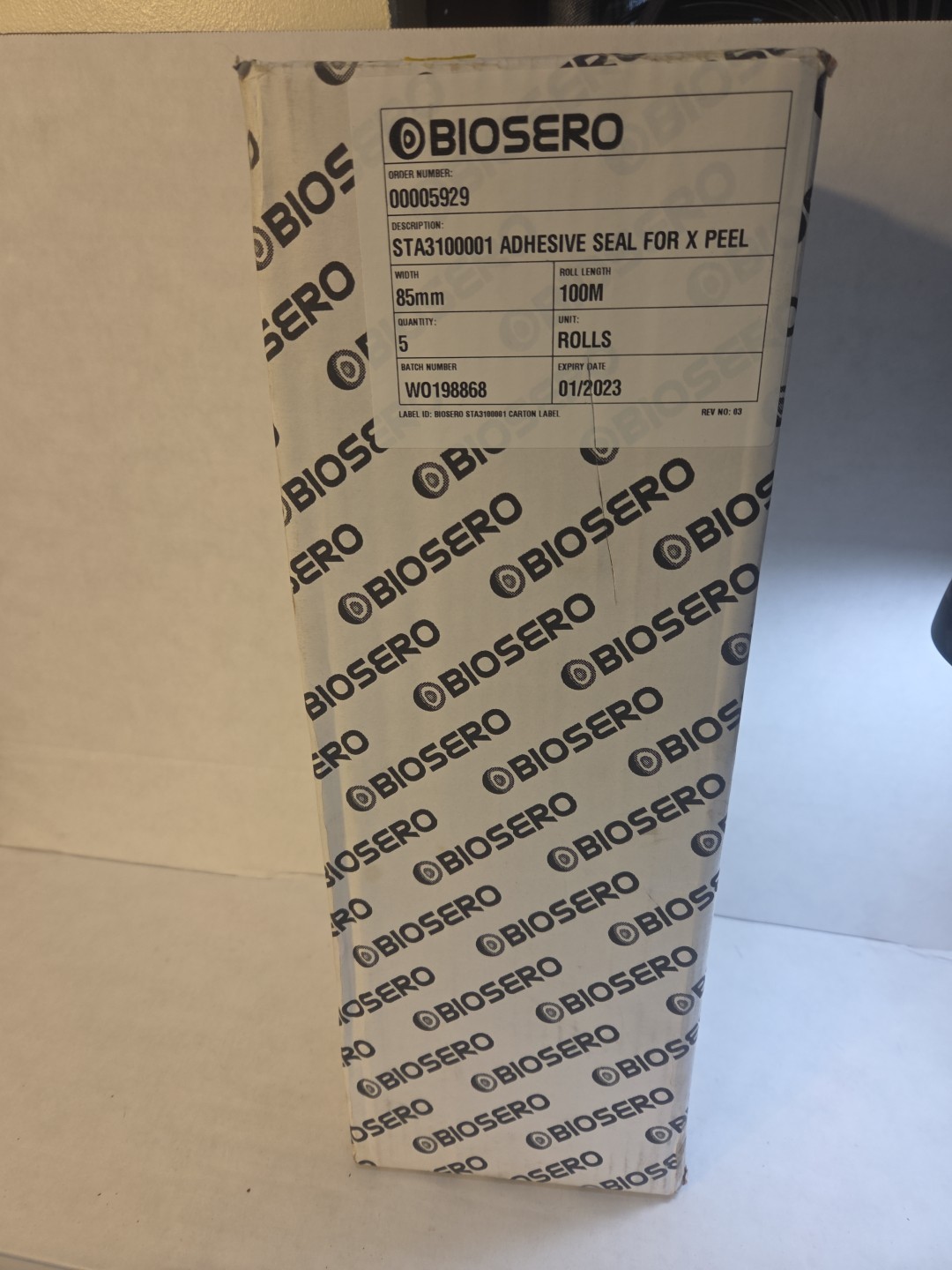 BIOSERO BICO X-Peel Adhesive Sealing Tape (5) Rolls 85mm x 100M STA3100001
