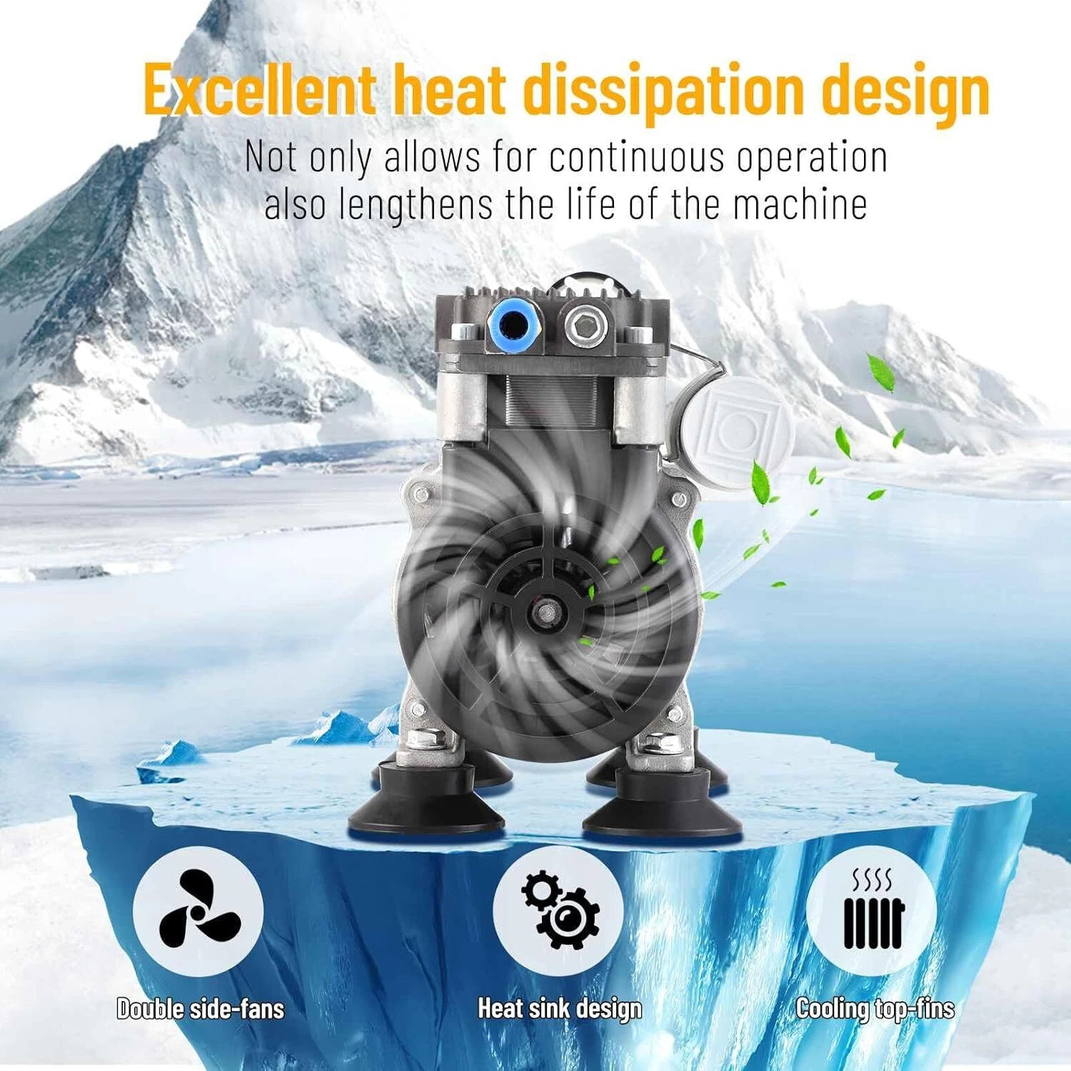 180W 50L/Min Lab Vacuum Pump 1000mL Lab Vacuum Filtration 250ml Filtering Funnel