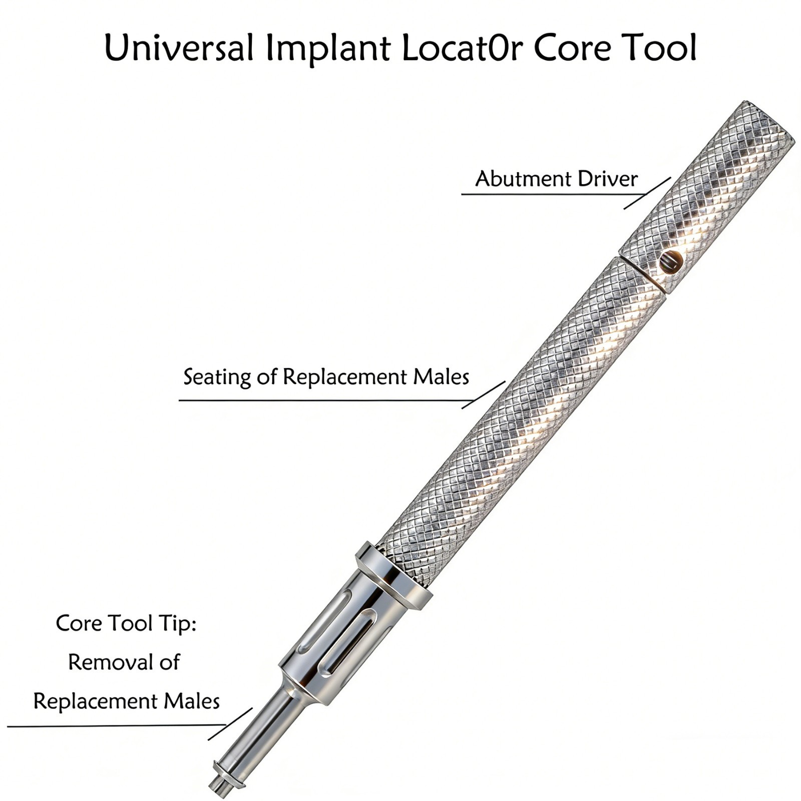 US Universal Implant 2.4lbs Retention Caps Insertion Extraction Remove Core Tool