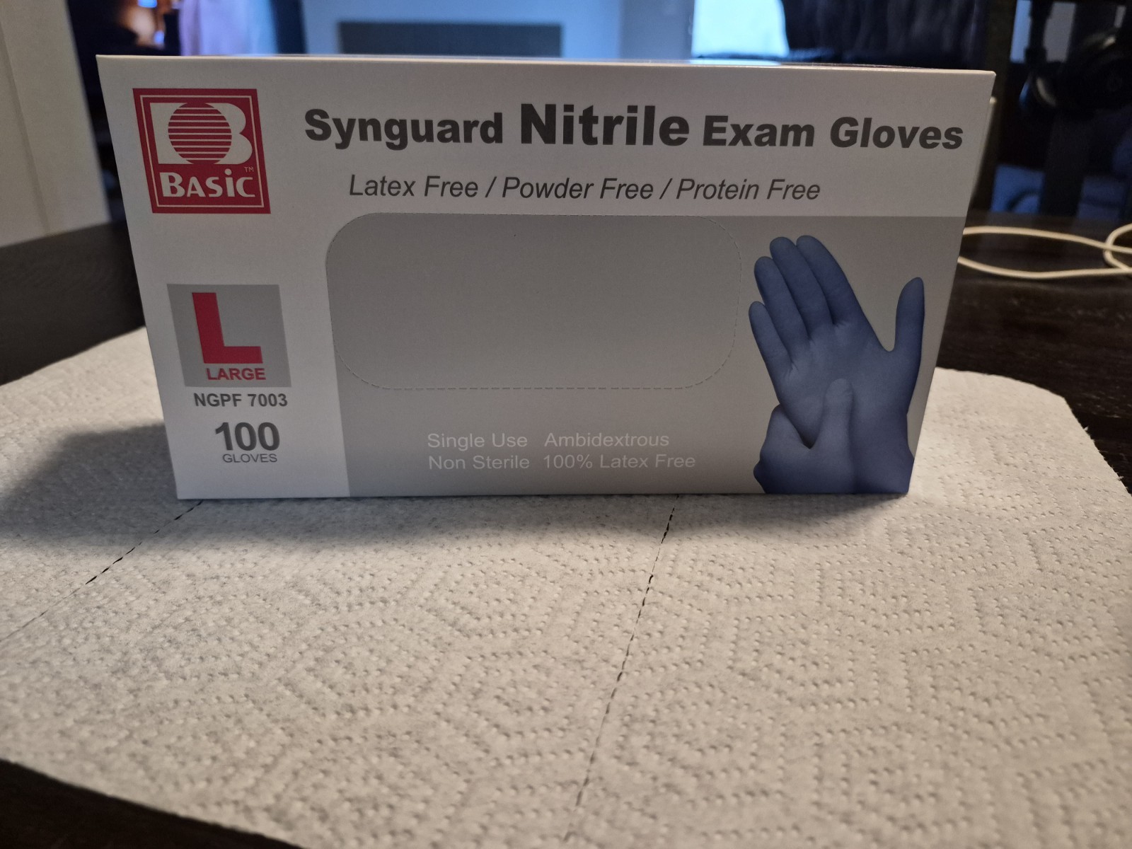 Basic Exam Gloves – Pack of 100, Large