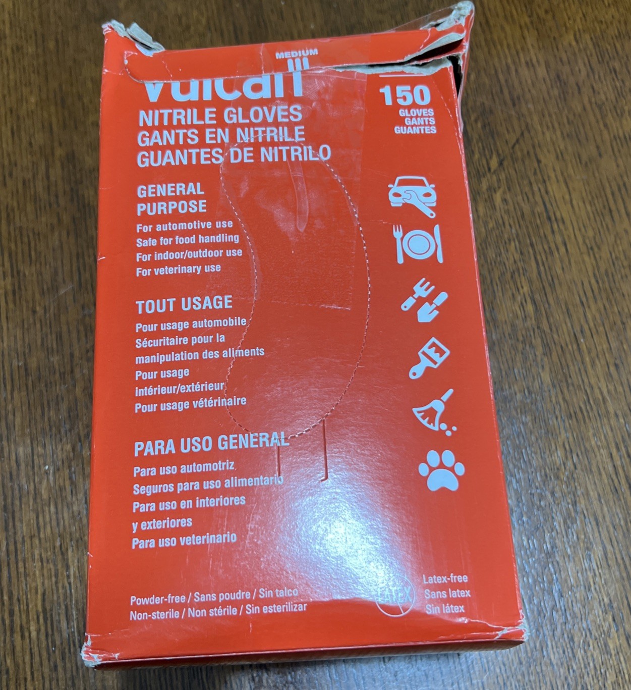 Medicom Vulcan Nitrile Gloves Indigo Medium M 150 Count Box General Purpose