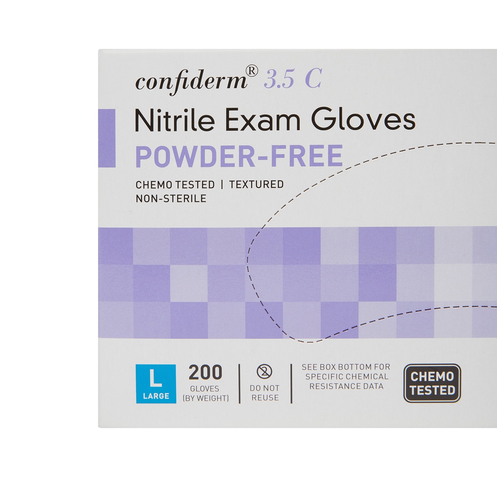 Nitrile Exam Non SterileGloves by McKesson Confiderm 3.5C – Large – 1 Box