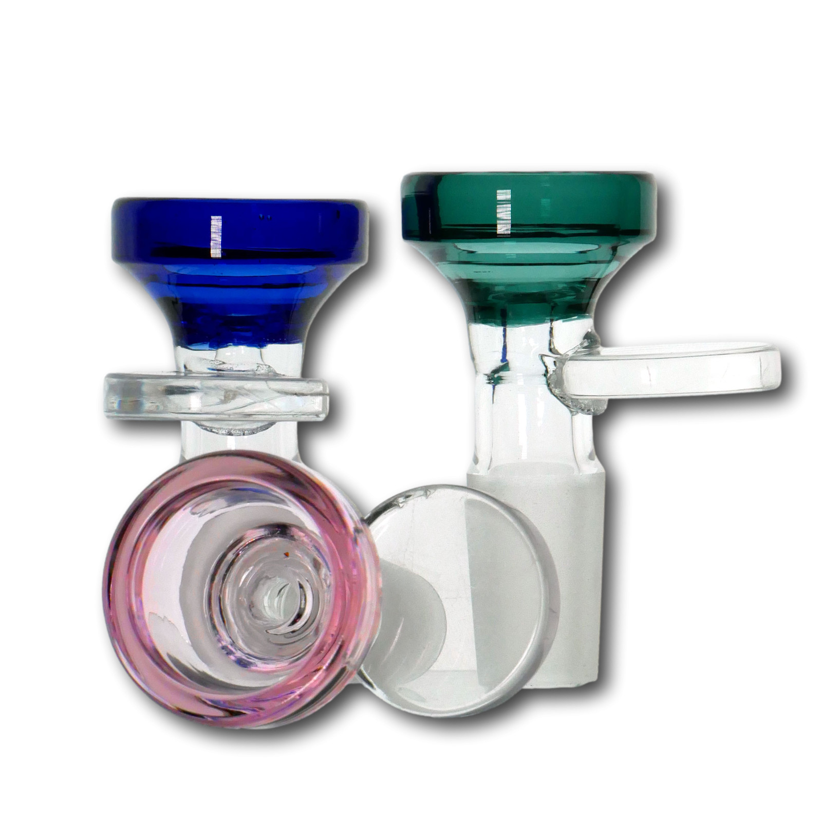 Color Tea Cup Funnel Paddle Glass on Glass Slide Bowl 14mm for Hookah Bongs