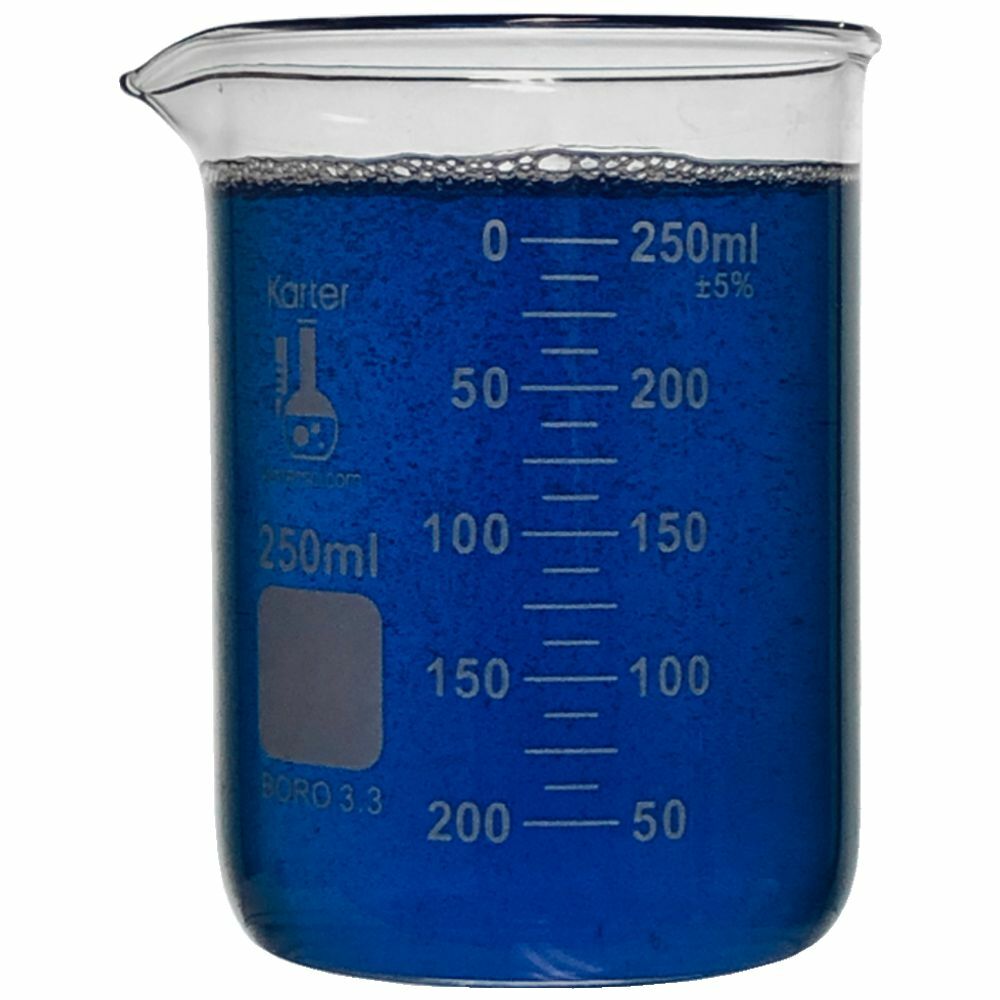 250ml Beaker, Griffin Low Form, Boro. 3.3 Glass, Graduated (Case 144)