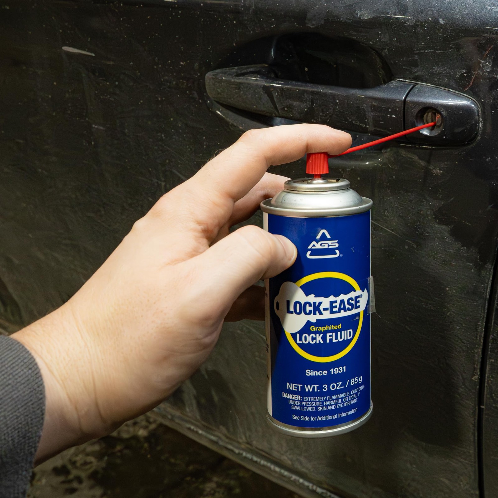 Automotive Solutions Lock-Ease Graphite Lock Lubricant – 3oz Aerosol, Prevent…