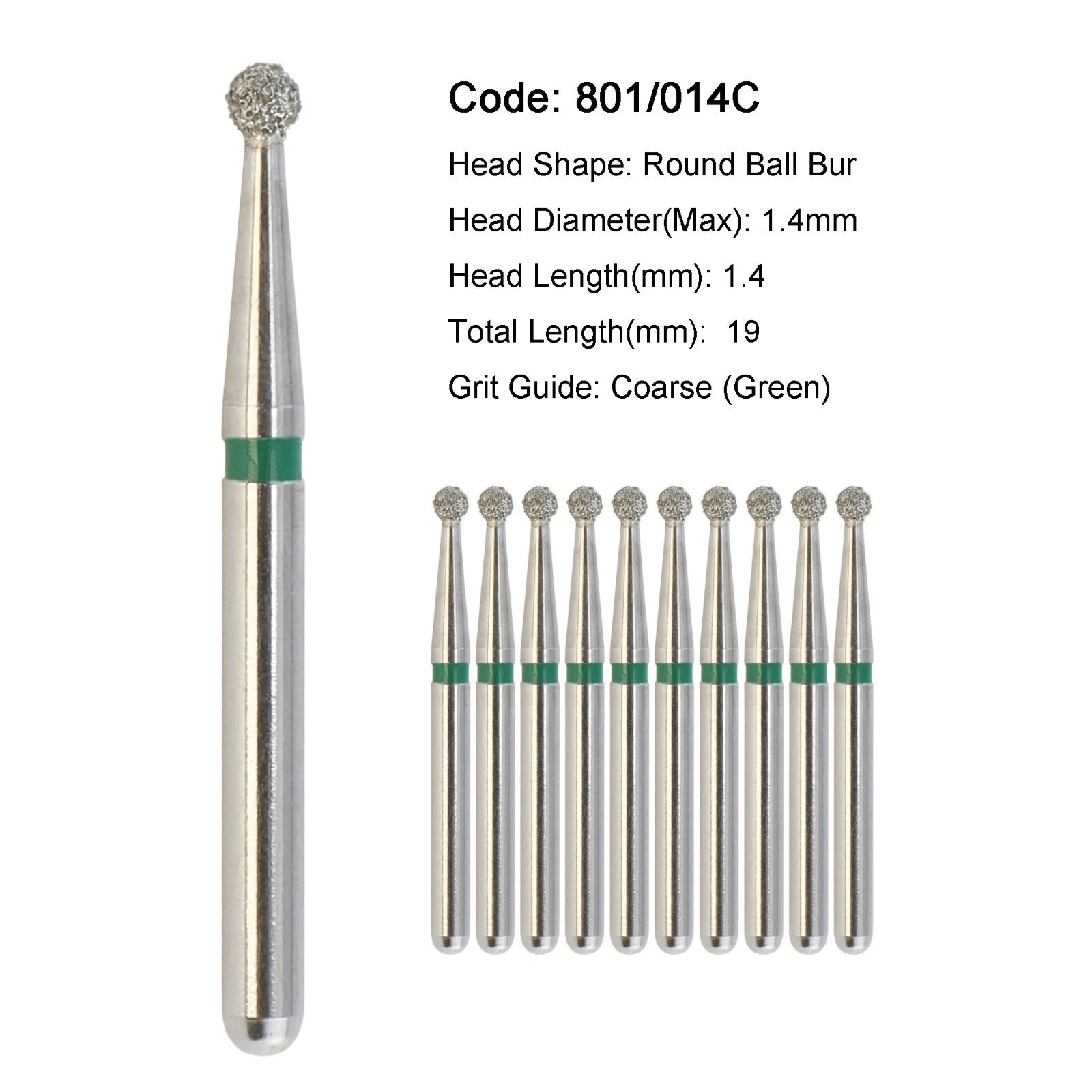 Dental Diamond Burs FG Surgical Long/Round/Taper High Speed Bur 850 856 Pear 330